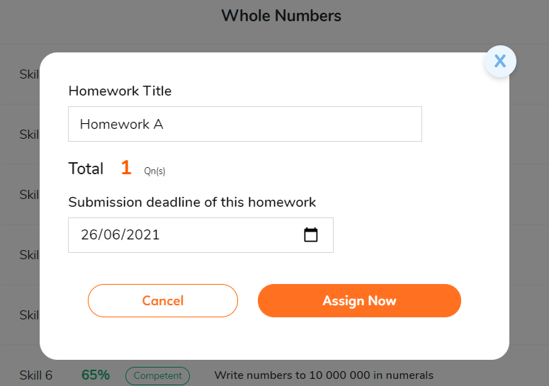 how to assign homework in koobits